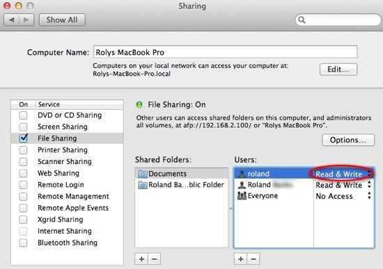 file sharing between windows and mac for dummies