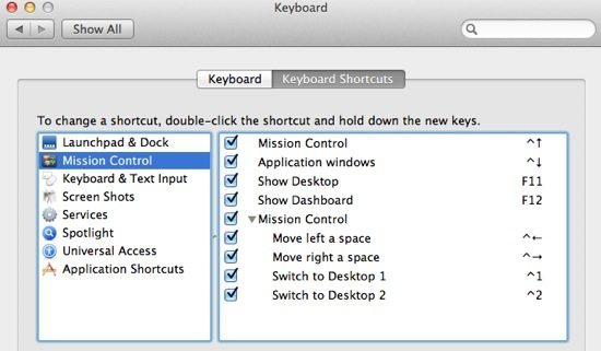 control windows double click shortcut for mac