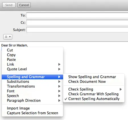 grammar and spelling checker software for mac messages