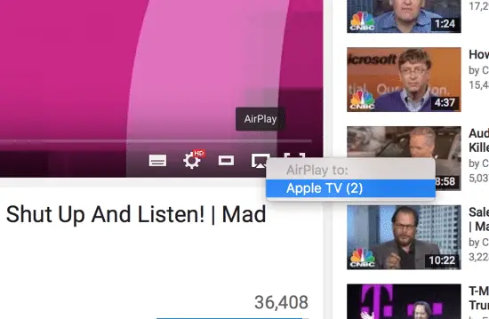 safari video to airplay