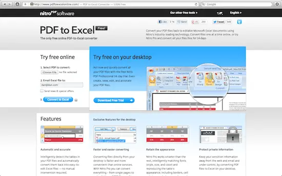 pdf to excel converter for mac free download