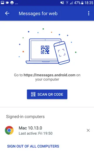 check android sms on mac