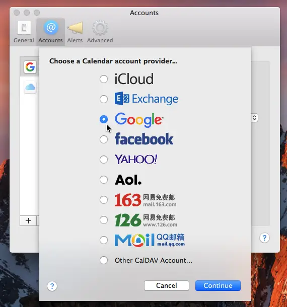 sync google calendar with apple calendar on mac